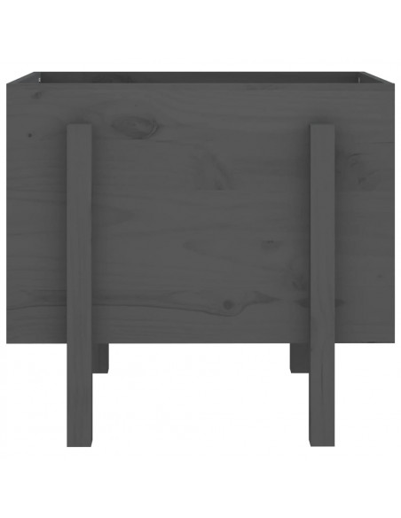 Fioriera da Giardino Grigia 62x50x57 cm Legno Massello di Pino