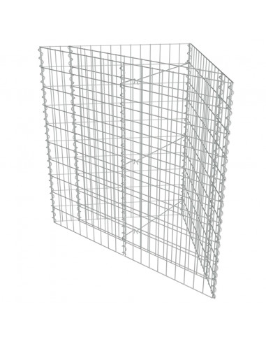 Gabbione Letto Rialzato in Acciaio Zincato 75x75x50 cm