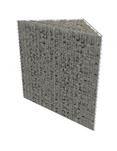 Gabbione Letto Rialzato in Acciaio Zincato 75x75x50 cm