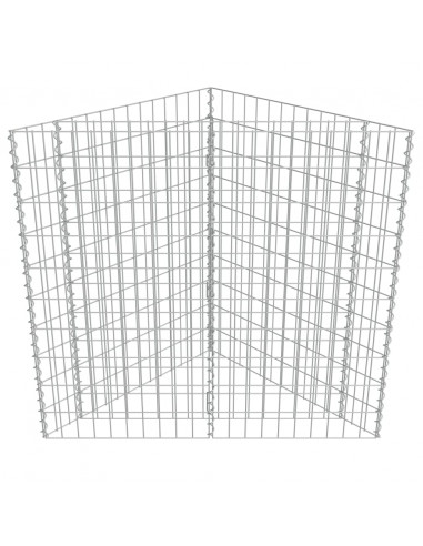 Gabbione Letto Rialzato in Acciaio Zincato 75x75x50 cm