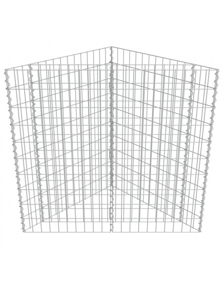 Gabbione Letto Rialzato in Acciaio Zincato 75x75x50 cm
