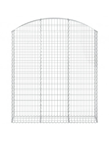 Cesto Gabbione ad Arco 150x30x160/180 cm Ferro Zincato