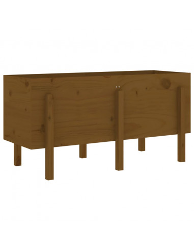 Fioriera Rialzata da Giardino Miele 121x50x57 cm Massello Pino