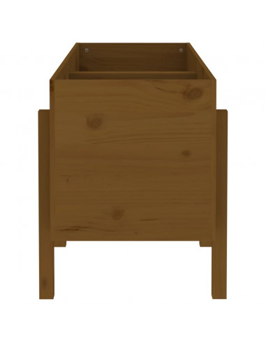 Fioriera Rialzata da Giardino Miele 121x50x57 cm Massello Pino