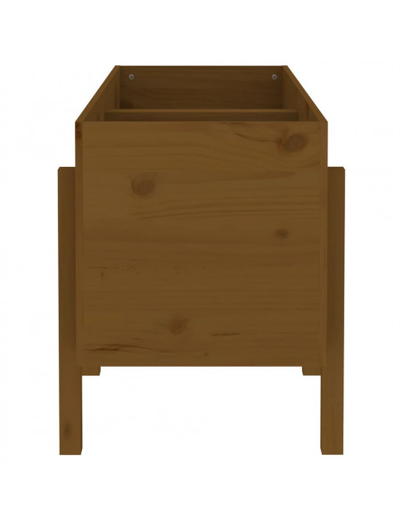 Fioriera Rialzata da Giardino Miele 121x50x57 cm Massello Pino
