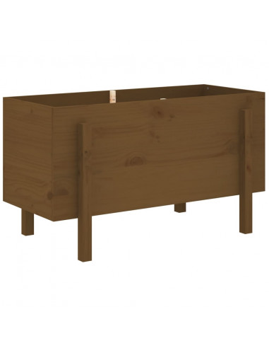 Fioriera Rialzata da Giardino Miele 101x50x57 cm Massello Pino