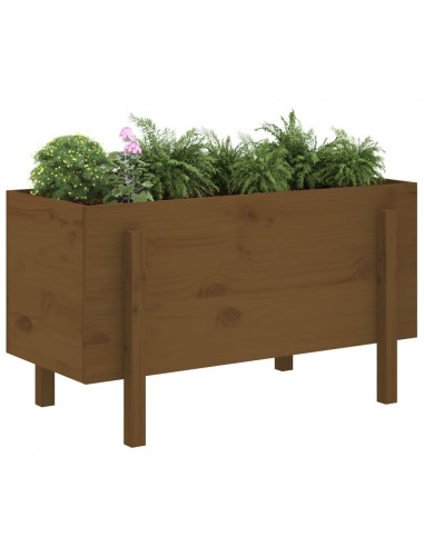 Fioriera Rialzata da Giardino Miele 101x50x57 cm Massello Pino