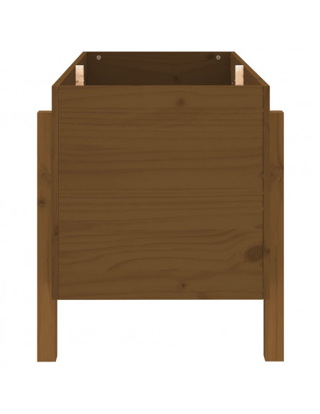 Fioriera Rialzata da Giardino Miele 101x50x57 cm Massello Pino