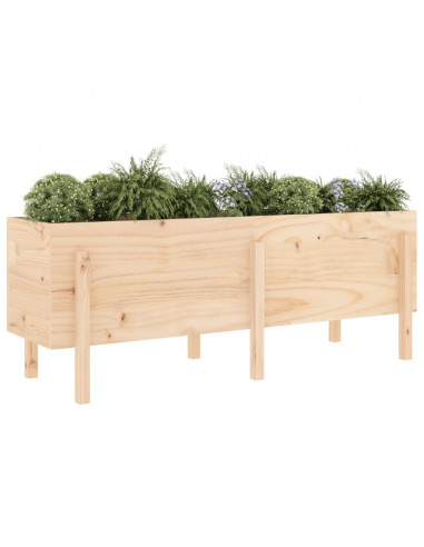 Fioriera Rialzata da Giardino 160x50x57 cm Legno Massello Pino