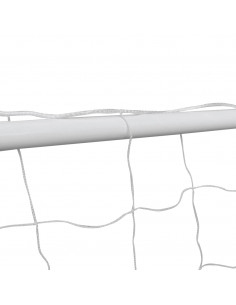 Set Porta da Calcio in Acciaio 240 x 90 x 150 cm Alta Qualità