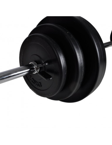 Set Bilanciere con 2 Manubri 30,5 kg
