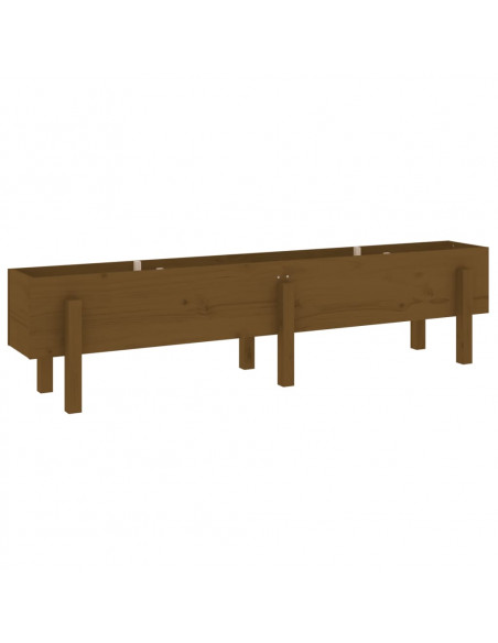 Fioriera Rialzata da Giardino Miele 160x30x38 cm Massello Pino