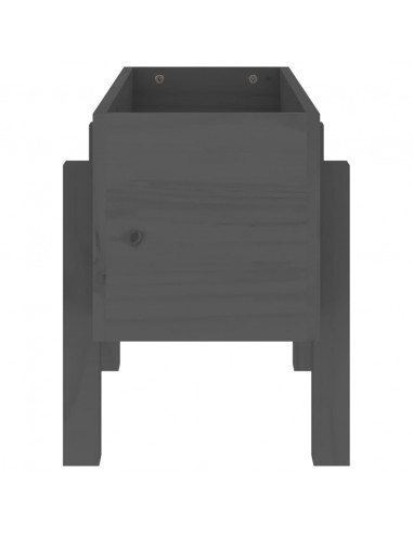 Fioriera da Giardino Grigia 62x30x38 cm Legno Massello di Pino