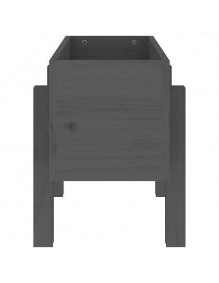 Fioriera da Giardino Grigia 62x30x38 cm Legno Massello di Pino