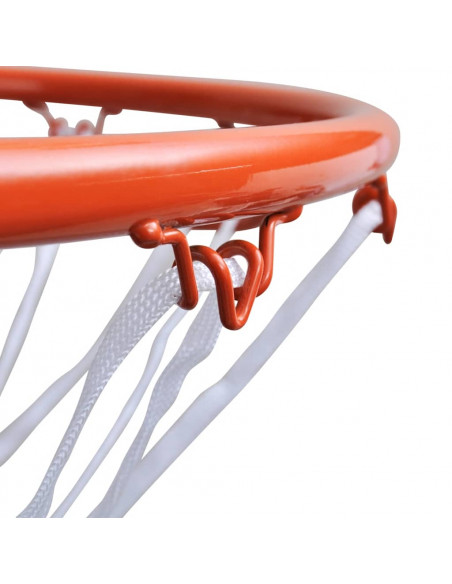 Set Canestro da Basket con Rete Arancione 45 cm
