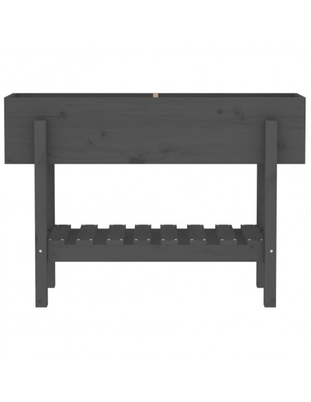 Fioriera Rialzata da Giardino Grigia 101x30x69 cm Massello Pino