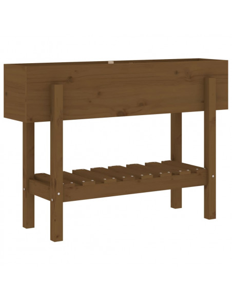 Fioriera Rialzata da Giardino Miele 101x30x69 cm Massello Pino