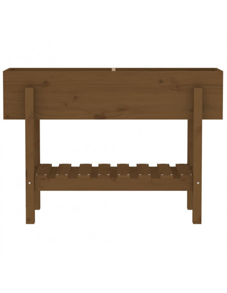 Fioriera Rialzata da Giardino Miele 101x30x69 cm Massello Pino