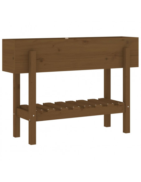 Fioriera Rialzata da Giardino Miele 101x30x69 cm Massello Pino