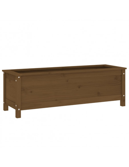 Fioriera Rialzata da Giardino Miele 119,5x40x39cm Massello Pino