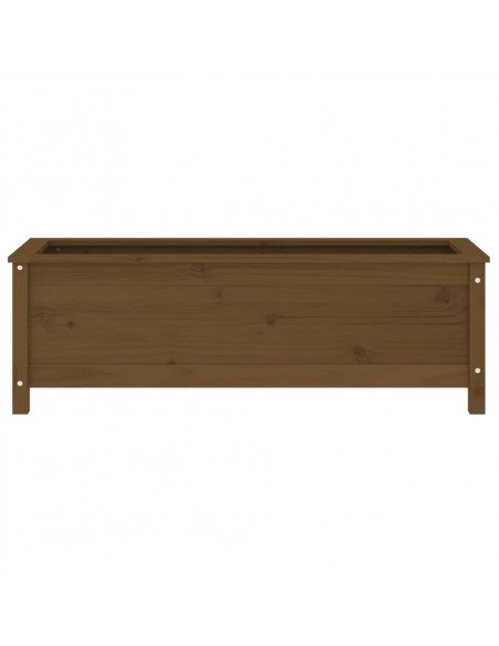 Fioriera Rialzata da Giardino Miele 119,5x40x39cm Massello Pino