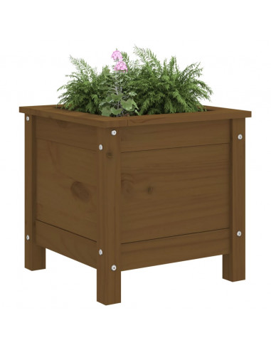 Fioriera da Giardino Miele 40x40x39 cm Legno Massello di Pino