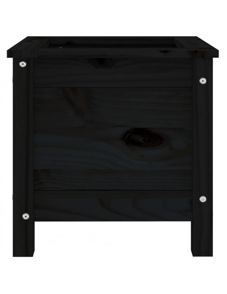 Fioriera da Giardino Nera 40x40x39 cm Legno Massello di Pino