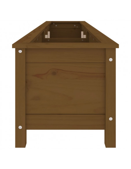 Fioriera Rialzata da Giardino Miele 199,5x40x39cm Massello Pino