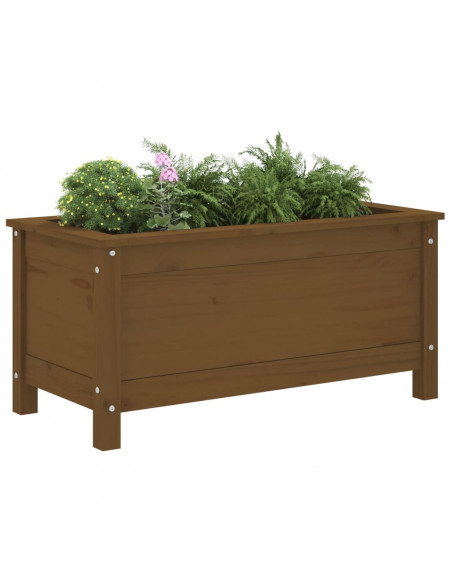 Fioriera da Giardino Miele 82,5x40x39 cm Legno Massello di Pino