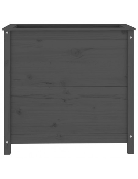 Fioriera da Giardino Grigia 82,5x40x78cm Legno Massello di Pino