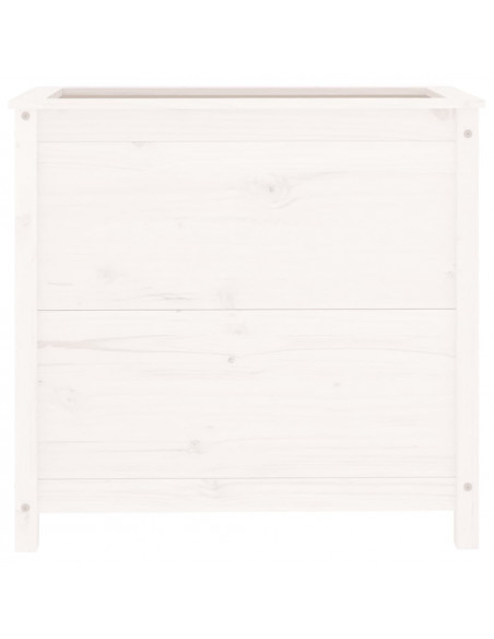 Fioriera da Giardino Bianca 82,5x40x78cm Legno Massello di Pino