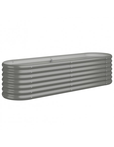 Letto Giardino Acciaio Verniciato a Polvere 152x40x36 cm Grigio