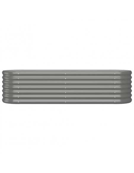 Letto Giardino Acciaio Verniciato a Polvere 152x40x36 cm Grigio