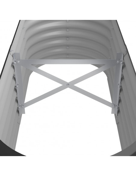 Letto da Giardino in Acciaio a Polvere 114x40x36 cm Antracite