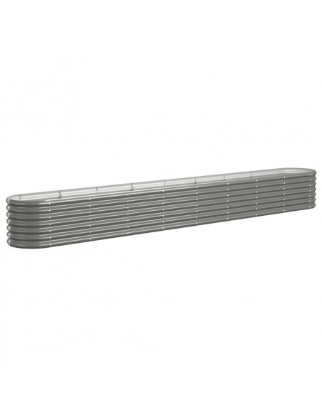 Letto Giardino Acciaio Verniciato a Polvere 332x40x36 cm Grigio