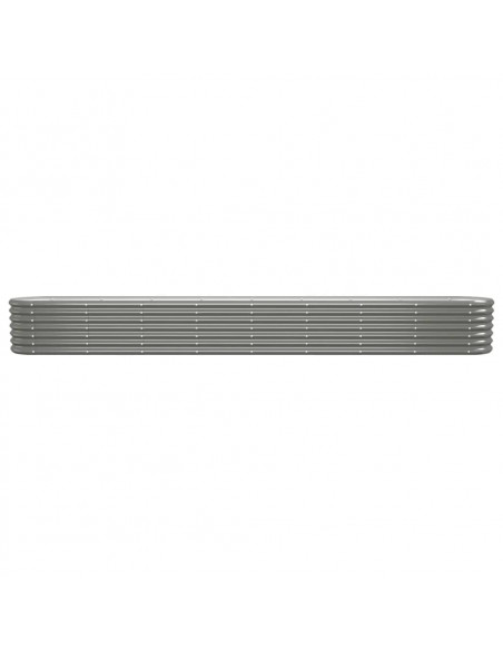 Letto Giardino Acciaio Verniciato a Polvere 332x40x36 cm Grigio