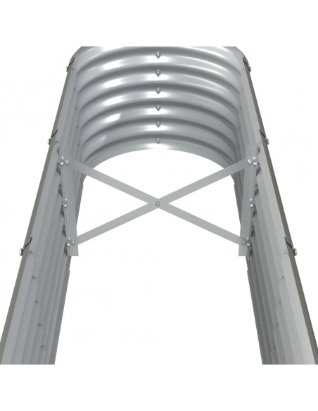 Letto Giardino Acciaio Verniciato a Polvere 332x40x36 cm Grigio