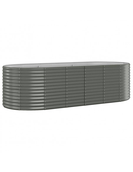 Letto Giardino Acciaio Verniciato a Polvere 249x100x68cm Grigio