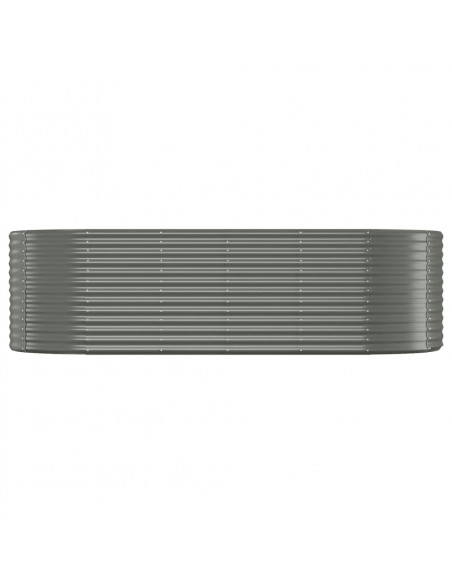 Letto Giardino Acciaio Verniciato a Polvere 249x100x68cm Grigio
