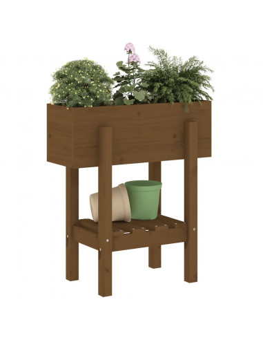 Fioriera da Giardino Miele 62x50x69 cm Legno Massello di Pino