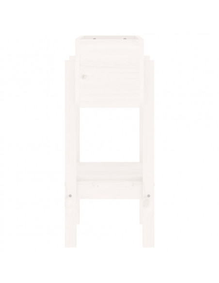 Fioriera da Giardino Bianca 62x30x69 cm Legno Massello di Pino
