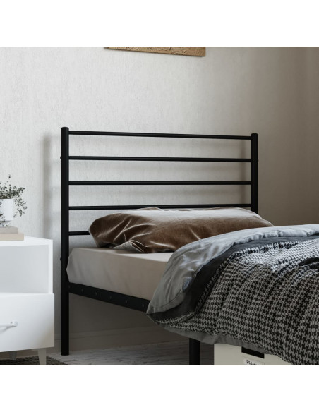 Testiera di Ricambio in Metallo Nero 80 cm