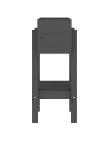 Fioriera da Giardino Grigia 62x30x69 cm Legno Massello di Pino