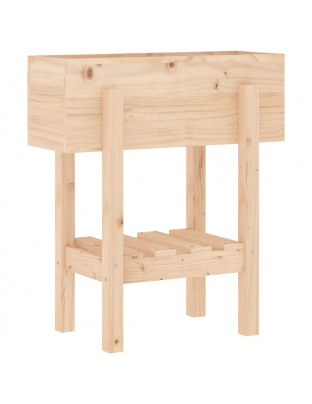 Fioriera da Giardino 62x30x69 cm in Legno Massello di Pino