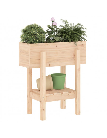 Fioriera da Giardino 62x30x69 cm in Legno Massello di Pino