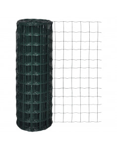 Recinzione Europea in Acciaio 10 x 1,2 m Verde 2