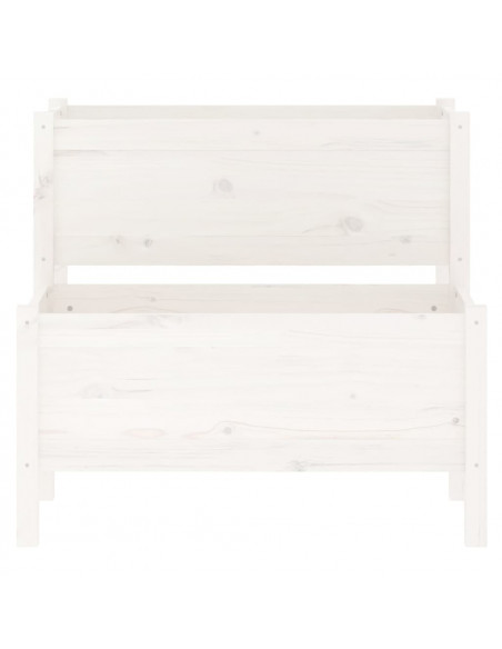 Fioriera Bianca 84,5x84x75 cm in Legno Massello di Pino