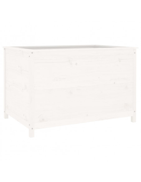 Fioriera Rialzata Giardino Bianca 119,5x82,5x78cm Massello Pino