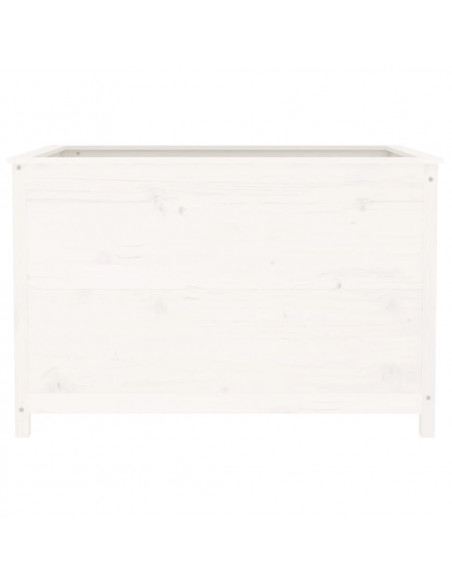 Fioriera Rialzata Giardino Bianca 119,5x82,5x78cm Massello Pino