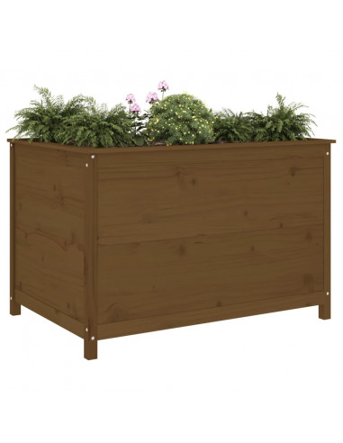 Fioriera Rialzata Giardino Miele 119,5x82,5x78cm Massello Pino